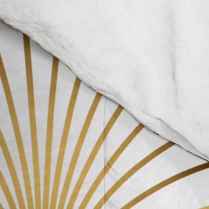 Art Deco Gold Geometric Pattern With Gold Shimmer Comforter Gallery Image 4