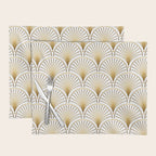 Art Deco Gold Geometric Pattern With Gold Shimmer Placemat Gallery Image 1