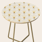 Art Deco Gold Geometric Pattern With Gold Shimmer Side Table Gallery Image 2