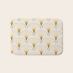 Art Deco Gold Geometric Pattern With Gold Shimmer Bath Mat Gallery Image 1