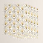 Art Deco Gold Geometric Pattern With Gold Shimmer Wrapping Paper Gallery Image 3