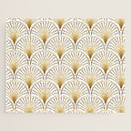 Art Deco Gold Geometric Pattern With Gold Shimmer Jigsaw Puzzle Gallery Image 1