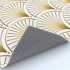 Art Deco Gold Geometric Pattern With Gold Shimmer Rug Gallery Image 4