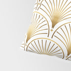 Art Deco Gold Geometric Pattern With Gold Shimmer Pillow Sham Gallery Image 4
