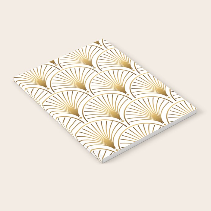 Art Deco Gold Geometric Pattern With Gold Shimmer Notebook Gallery Image 2