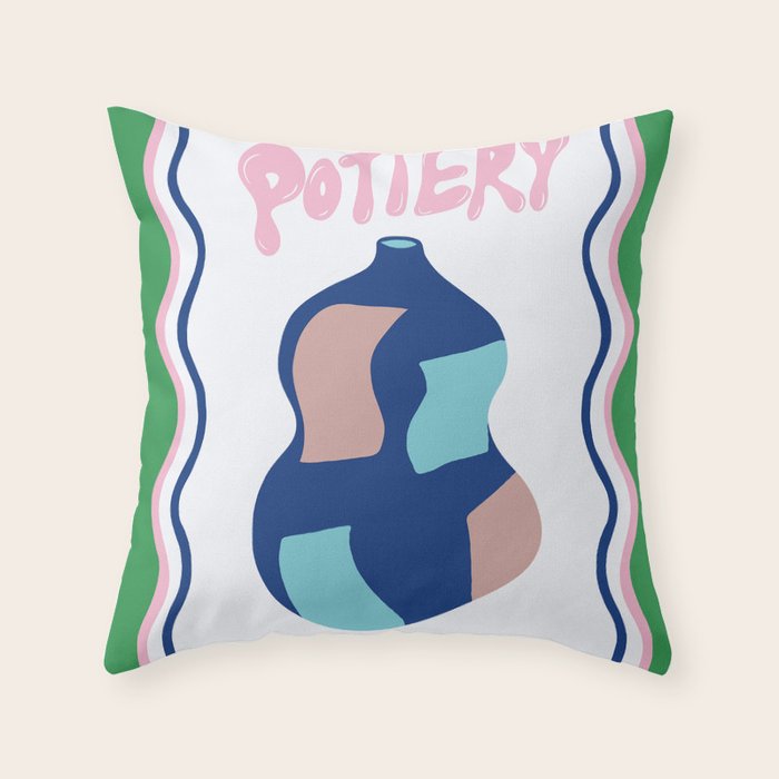 Pottery Throw Pillow Gallery Image 1