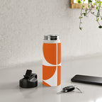 Mid Century Modern Orange Square Water Bottle Gallery Image 4