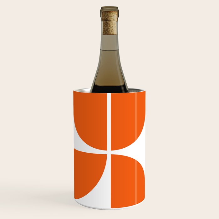 Mid Century Modern Orange Square Wine Chiller Gallery Image 1