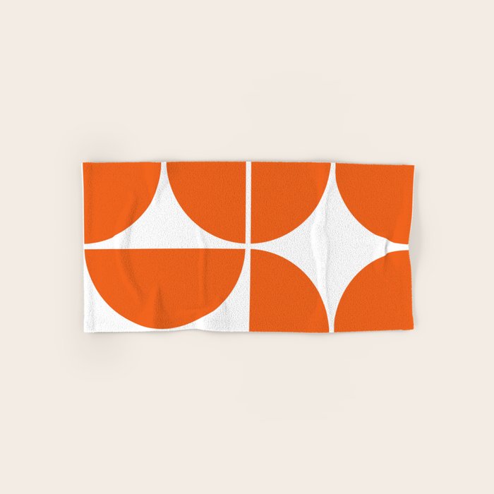 Mid Century Modern Orange Square Towels Gallery Image 1