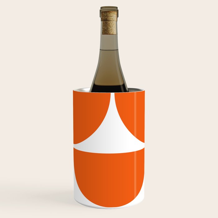 Mid Century Modern Orange Square Wine Chiller Gallery Image 2