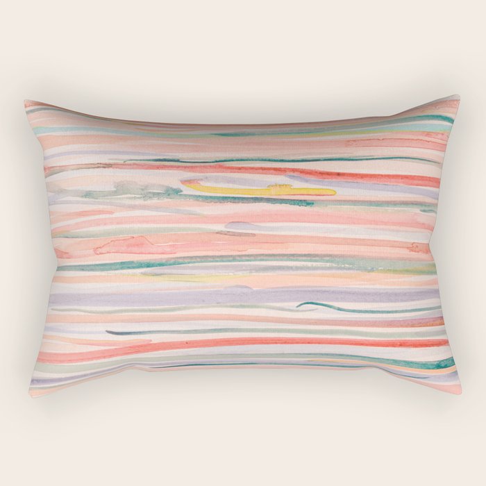 Loose Watercolor Lines 1 Rectangular Pillow Gallery Image 2