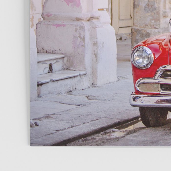 Vintage Red Car, Havana Travel Photography Poster Gallery Image 3