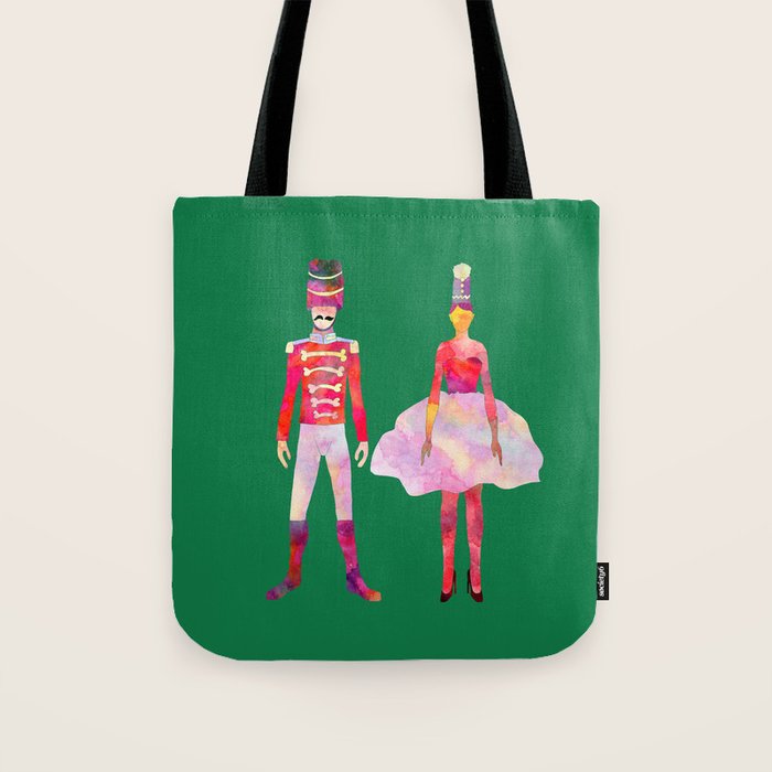 Nutcracker Ballet - Candy Cane Green Tote Bag Gallery Image 1