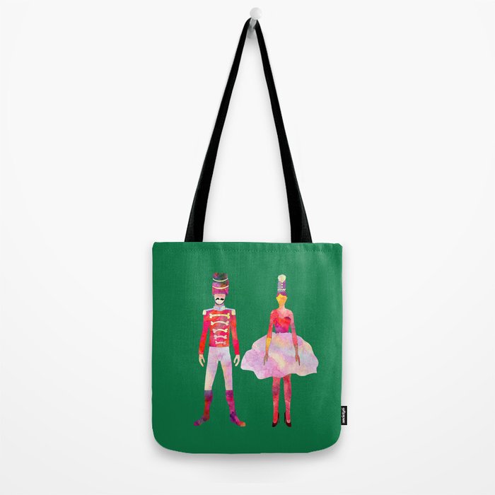 Nutcracker Ballet - Candy Cane Green Tote Bag Gallery Image 2