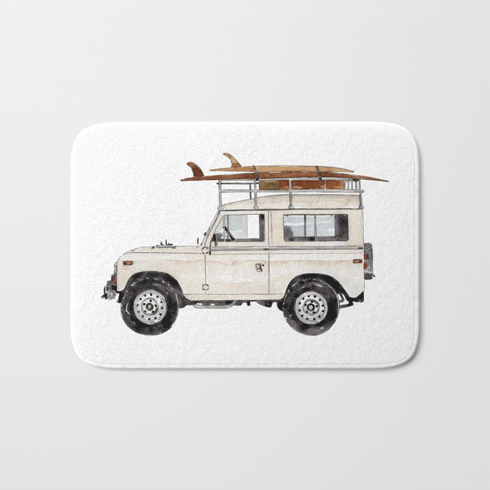 Surf Vintage Truck Bath Mat Gallery Image 1