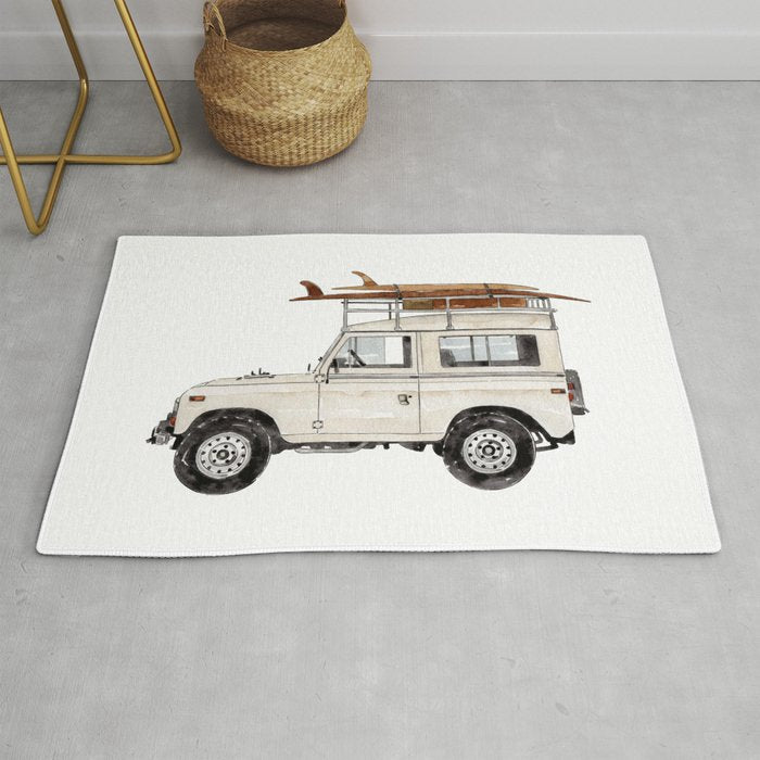 Surf Vintage Truck Rug Gallery Image 1