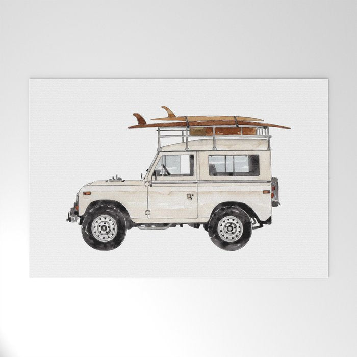 Surf Vintage Truck Welcome Mat Gallery Image 1