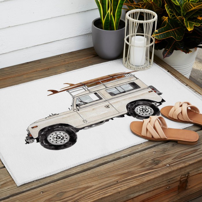Surf Vintage Truck Outdoor Rug Gallery Image 2
