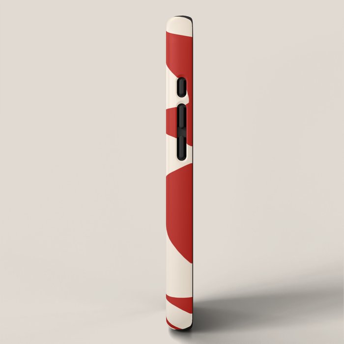 Big Cutouts Papier Découpé Abstract Pattern in Red and Almond Cream iPhone Case Gallery Image 2