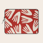 Big Cutouts Papier Découpé Abstract Pattern in Red and Almond Cream Laptop Sleeve Gallery Image 1