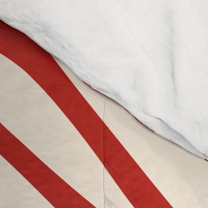 Big Cutouts Papier Découpé Abstract Pattern in Red and Almond Cream Comforter Gallery Image 4