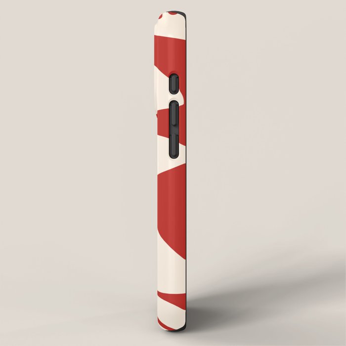 Big Cutouts Papier Découpé Abstract Pattern in Red and Almond Cream iPhone Case Gallery Image 2