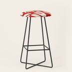 Big Cutouts Papier Découpé Abstract Pattern in Red and Almond Cream Stool Gallery Image 1