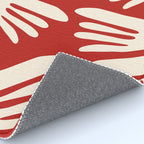 Big Cutouts Papier Découpé Abstract Pattern in Red and Almond Cream Rug Gallery Image 4