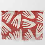 Big Cutouts Papier Découpé Abstract Pattern in Red and Almond Cream Wall Hanging Gallery Image 1