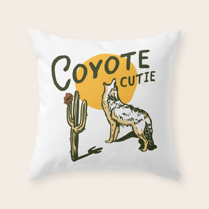 Coyote Cutie Throw Pillow Gallery Image 6