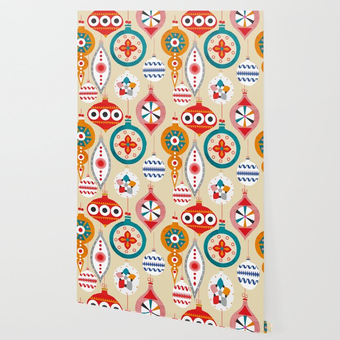 Retro christmas ornaments pattern Wallpaper Gallery Image 2