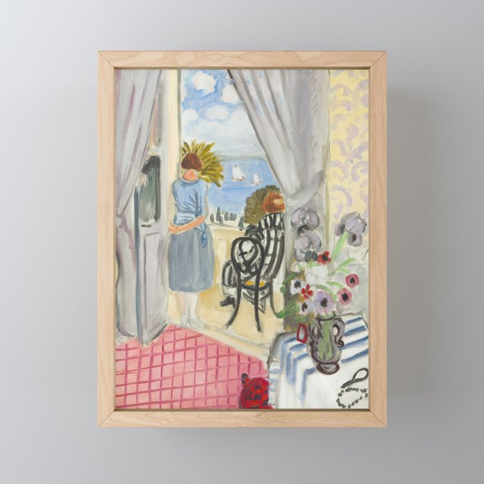 Henri Matisse Woman at The Open Window in Nice Mini Art Print Gallery Image 1