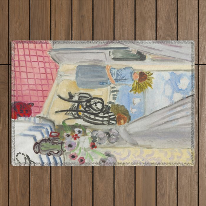 Henri Matisse Woman at The Open Window in Nice Outdoor Rug Gallery Image 1