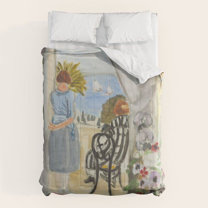 Henri Matisse Woman at The Open Window in Nice Comforter Gallery Image 1