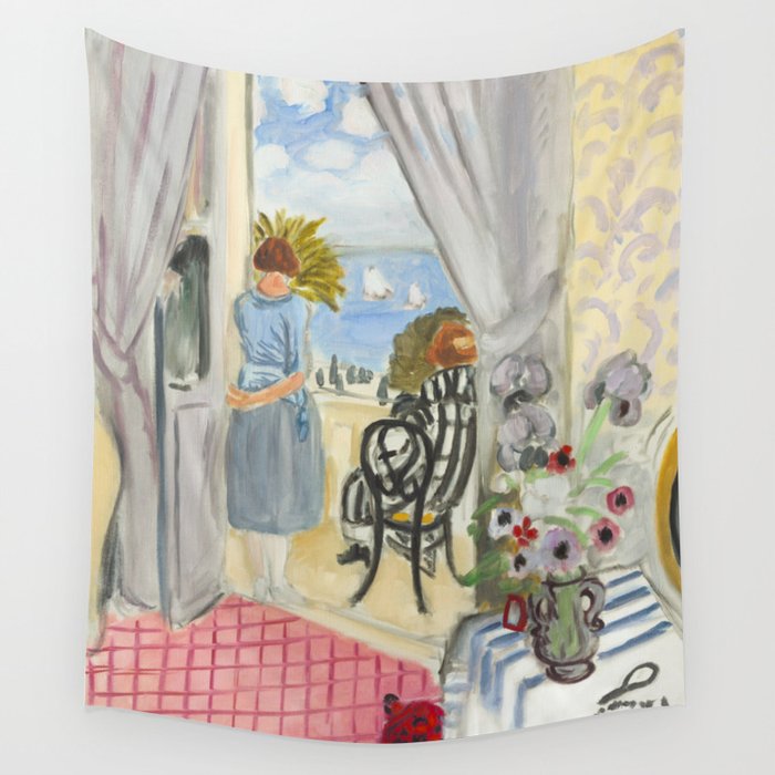 Henri Matisse Woman at The Open Window in Nice Wall Tapestry Gallery Image 4