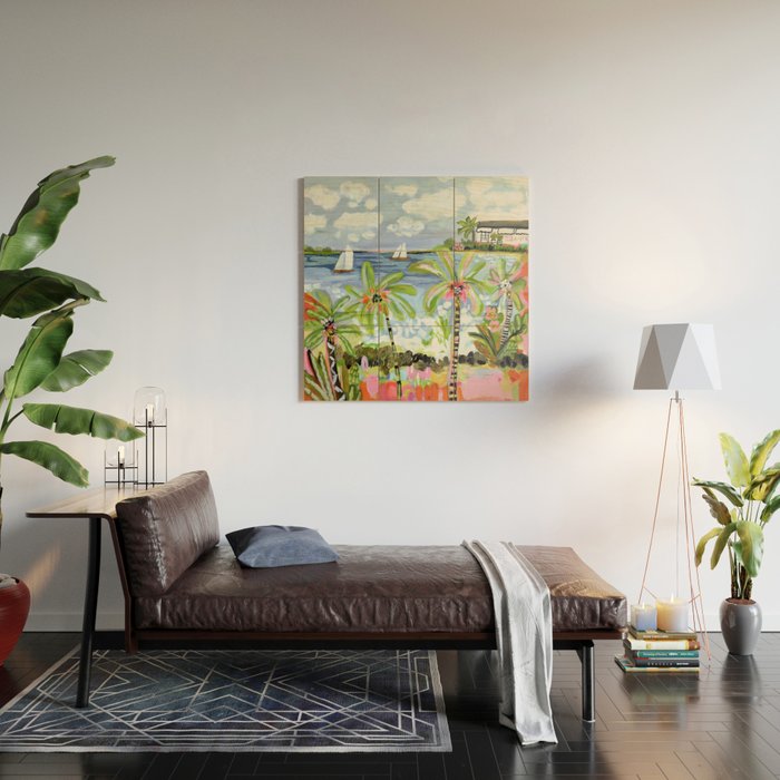 Palm Tree Paradise Wood Wall Art Gallery Image 2