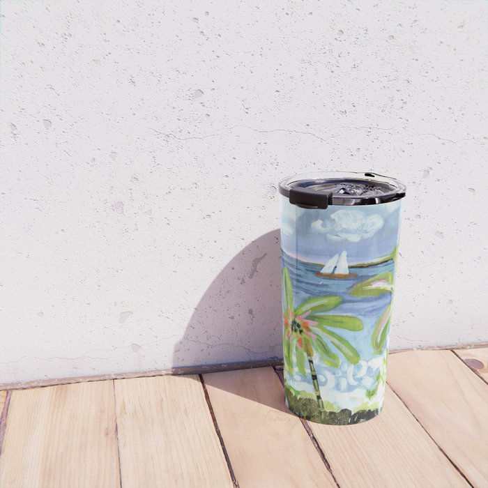 Palm Tree Paradise Travel Mug Gallery Image 4
