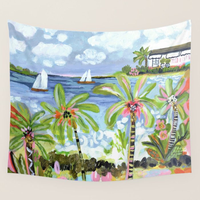 Palm Tree Paradise Wall Tapestry Gallery Image 4