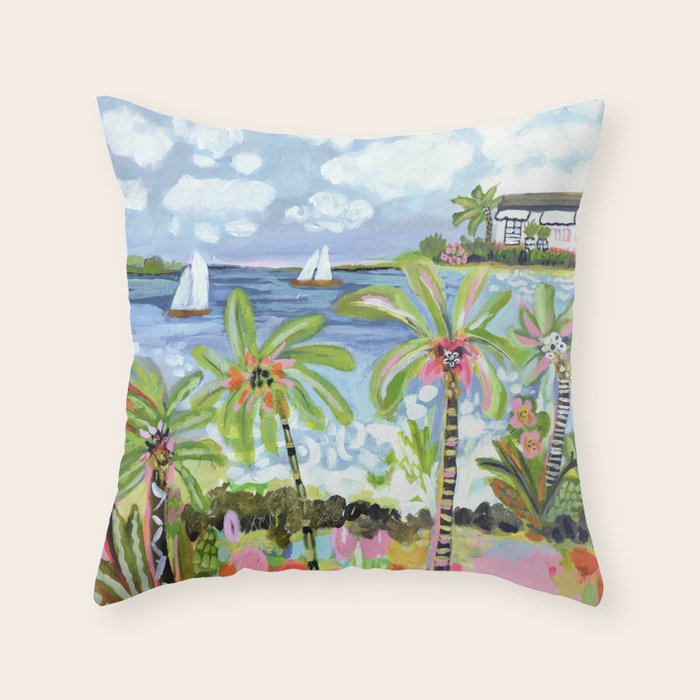 Palm Tree Paradise Throw Pillow Gallery Image 6