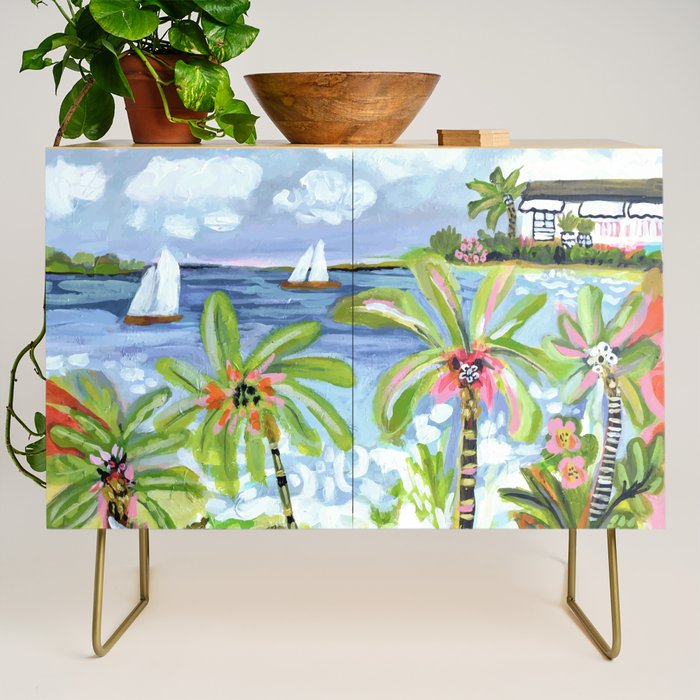 Palm Tree Paradise Credenza Gallery Image 1
