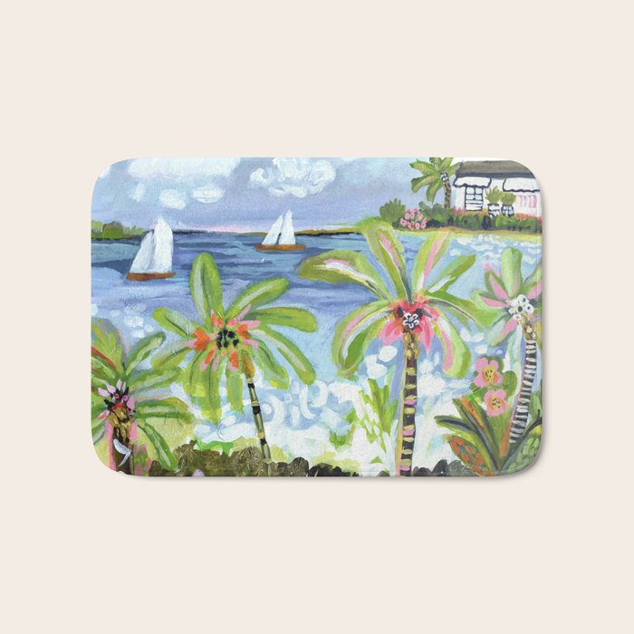 Palm Tree Paradise Bath Mat Gallery Image 1