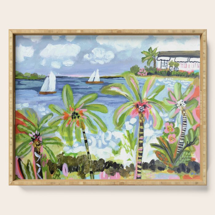 Palm Tree Paradise Serving Tray Gallery Image 1
