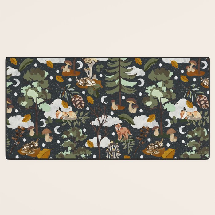 Baby animals in the dark forest DK Desk Mat Gallery Image 3
