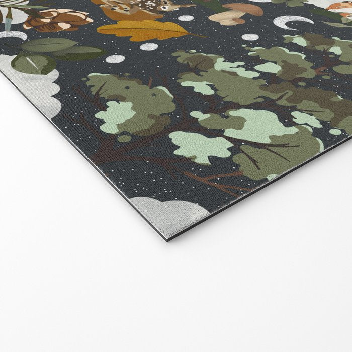 Baby animals in the dark forest DK Welcome Mat Gallery Image 2