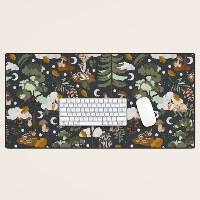 Baby animals in the dark forest DK Desk Mat Gallery Image 1