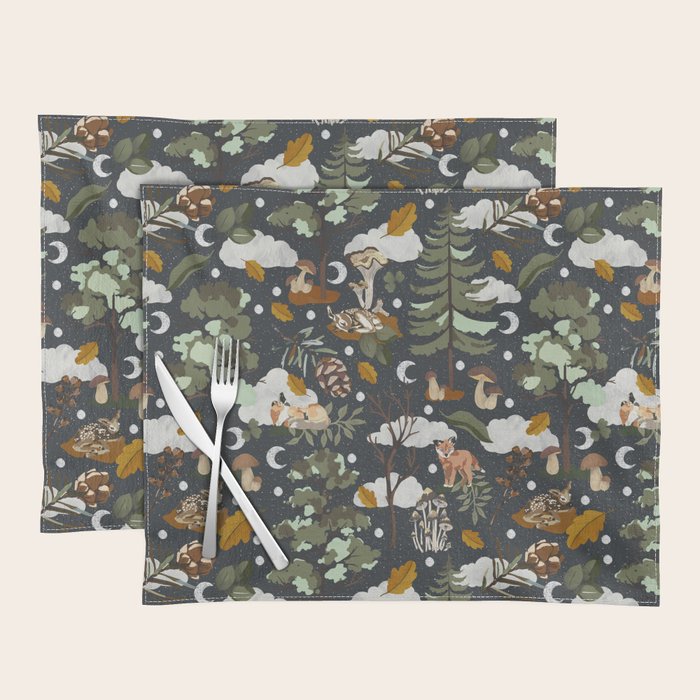 Baby animals in the dark forest DK Placemat Gallery Image 1
