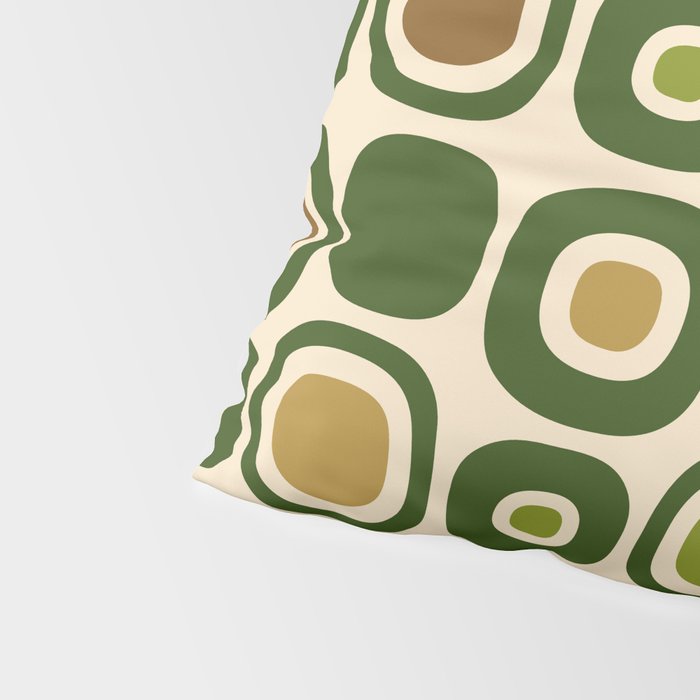 Mid Century Modern Modern Organic Shapes Pattern 321 Green Pillow Sham Gallery Image 4