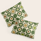 Mid Century Modern Modern Organic Shapes Pattern 321 Green Pillow Sham Gallery Image 3