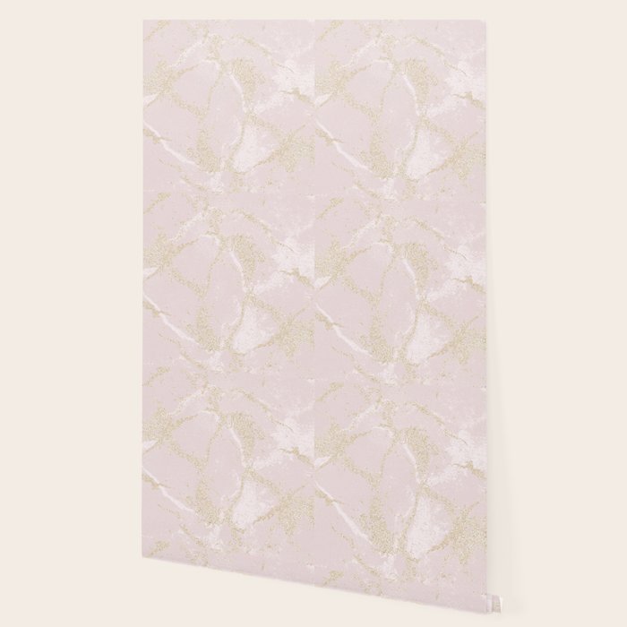 Elegant modern blush pink gold pastel marble Wallpaper Gallery Image 2