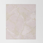 Elegant modern blush pink gold pastel marble Throw Blanket Gallery Image 2